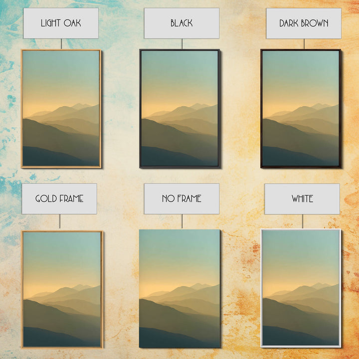 Sunrise over Mountains as Endurance Metaphor Framed Canvas Print, Fitness Studio Art, Gym Decor, Fine Art, Motion, Gym Wall Art, FSA-2x3-56