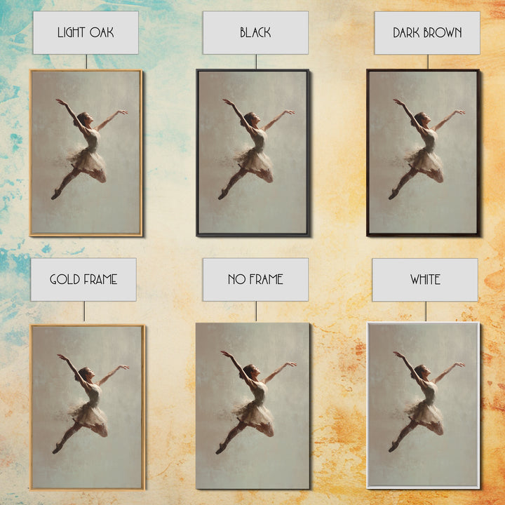 Dancer Leap with Painterly Energy Canvas Print, Fitness Studio Art, Home Gym Wall Art, Gym Decor, Fine Art, Motion, Art Print, FSA-2x3-67