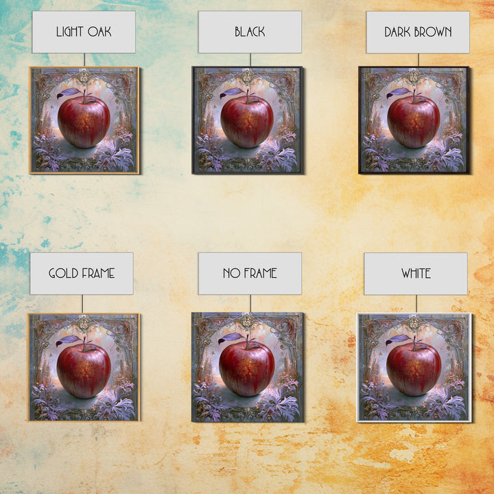 Enchanted Apple with Deep Red Shine Canvas Print, Fairy Tale Art, Art Print, Living Room Decor, Storybook, Nursery Art, FTA-1x1-20