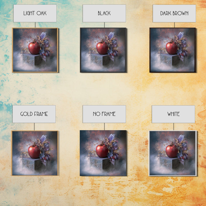 Enchanted Apple with Deep Red Shine Canvas Print, Fairy Tale Art, Fairy Art, Living Room Decor, Fine Art, Storybook, FTA-1x1-92