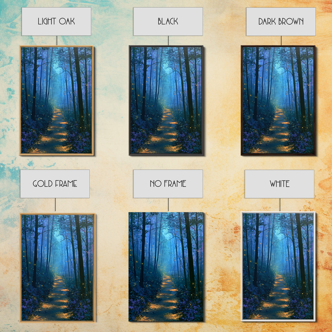Enchanted Forest Path Glowing Canvas Print, Fairy Tale Art, Princess Wall Art, Living Room Decor, Fine Art, Storybook, FTA-2x3-57