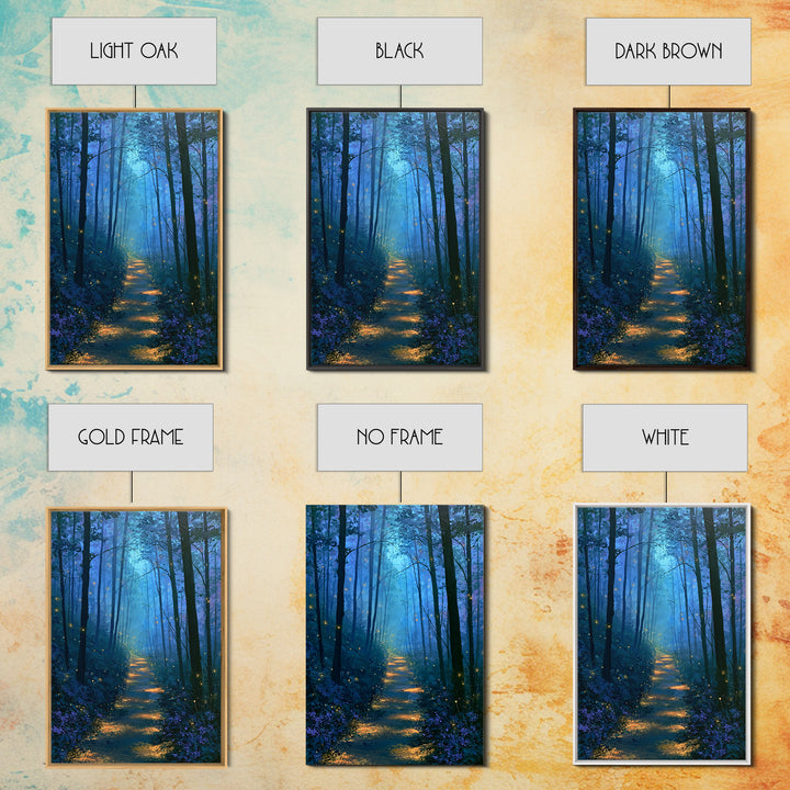 Enchanted Forest Path Glowing Canvas Print, Fairy Tale Art, Princess Wall Art, Living Room Decor, Fine Art, Storybook, FTA-2x3-57