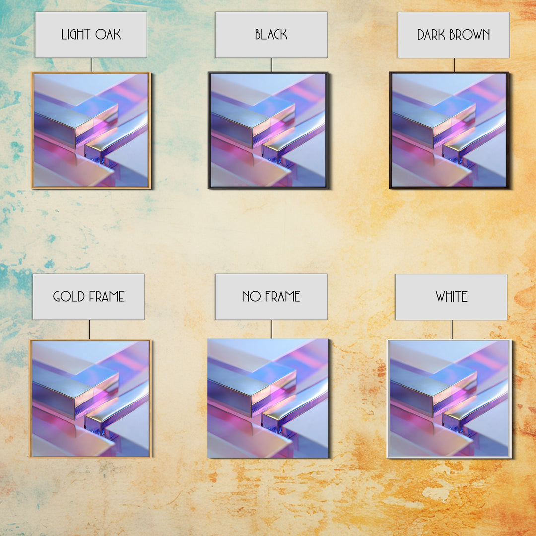 Smooth Titanium Shapes Canvas Print, Futuristic Art, Modern Wall Art, Living Room Decor, Abstract Art, Future, Victorian Decor, FUT-1x1-23