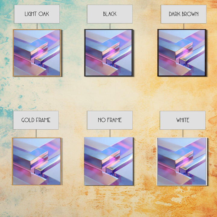 Smooth Titanium Shapes Canvas Print, Futuristic Art, Modern Wall Art, Living Room Decor, Abstract Art, Future, Victorian Decor, FUT-1x1-23