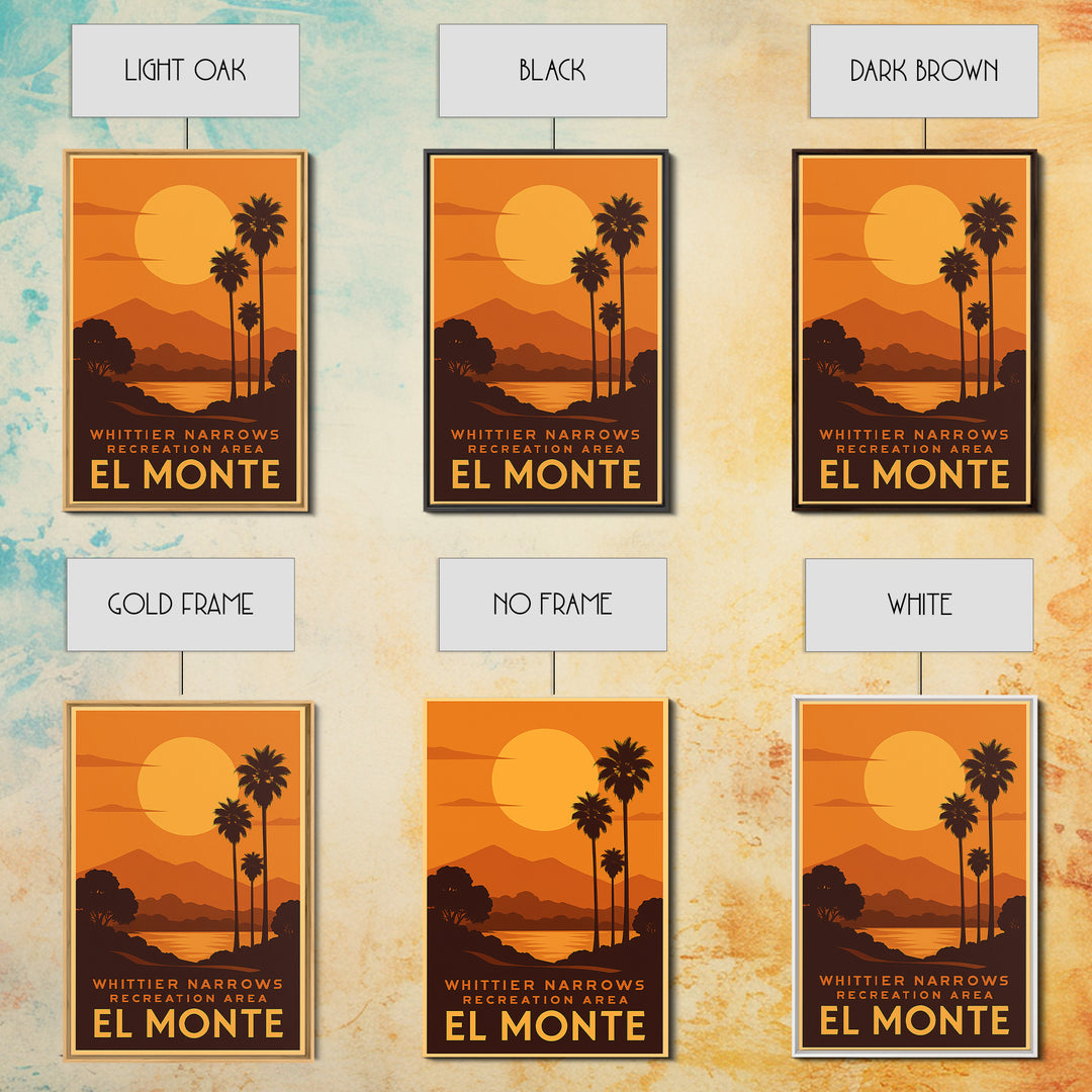 El Monte Travel Poster, Canvas Print, Gold Art Deco Poster Art, El Monte Travel Art, Modern Wall Decor, City Travel Prints, City Art Print