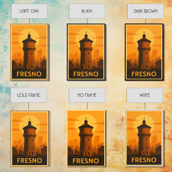 Fresno Travel Poster, Canvas Print, Vintage Deco Wall Art, Fresno City Art, Vintage Travel Print, Vintage Travel Art, Travel Art Print