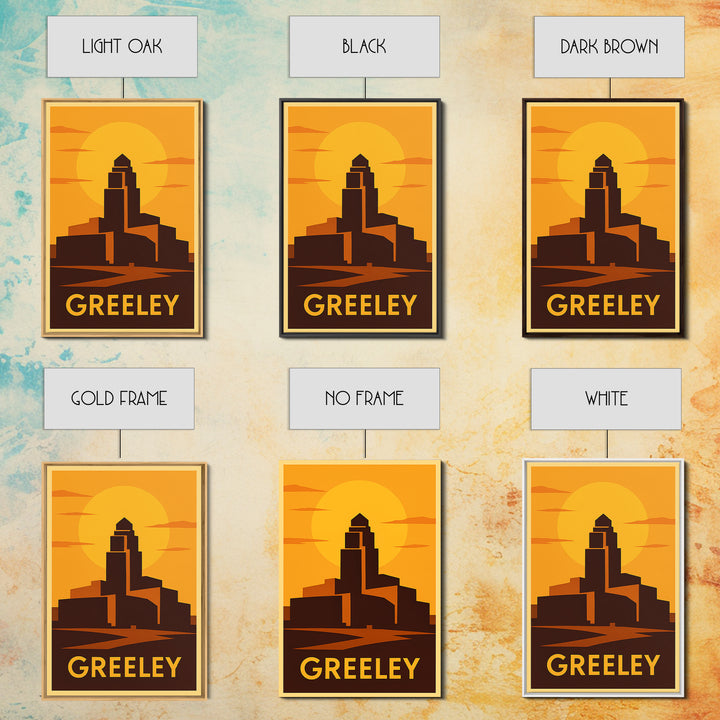 Greeley Travel Poster, Canvas Print, Golden Travel Poster Art, Greeley Wall Art, Vintage Travel Print, Travel Art Print, City Art Print