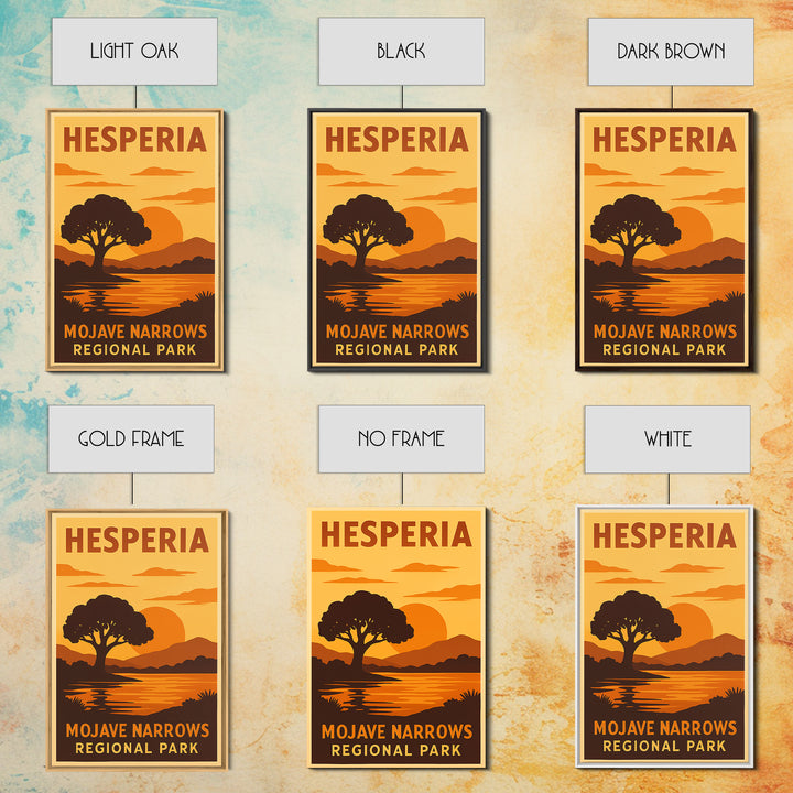 Hesperia California Travel Poster, Framed Canvas Print, Gold Art Deco Poster Art, Hesperia Travel Art, Travel Poster Set, Travel Art Print