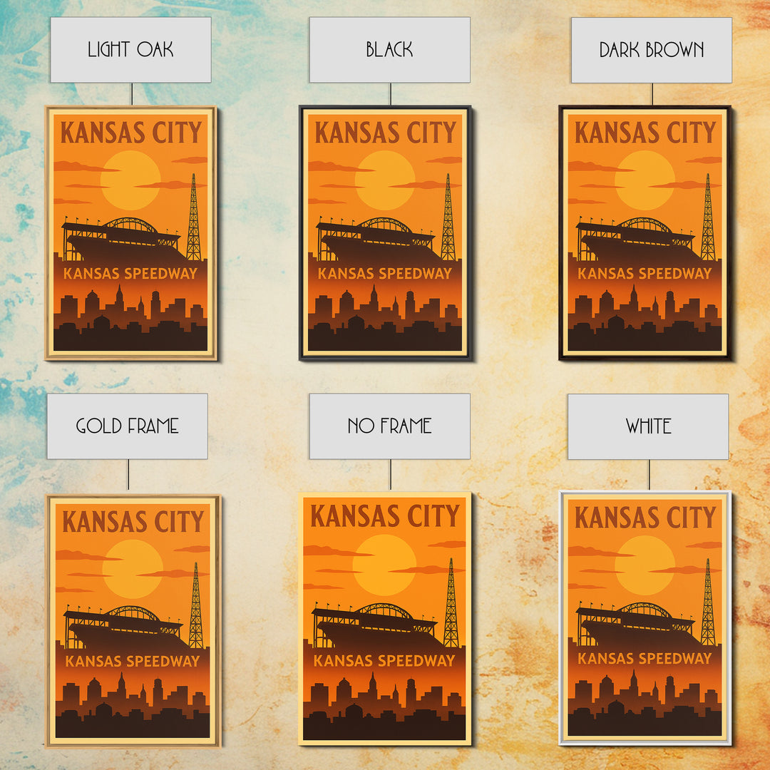 Kansas City Travel Poster, Framed Canvas Print, Vintage Deco Wall Art, Kansas City City Art, Living Room Wall Art, Mid Century Wall Art