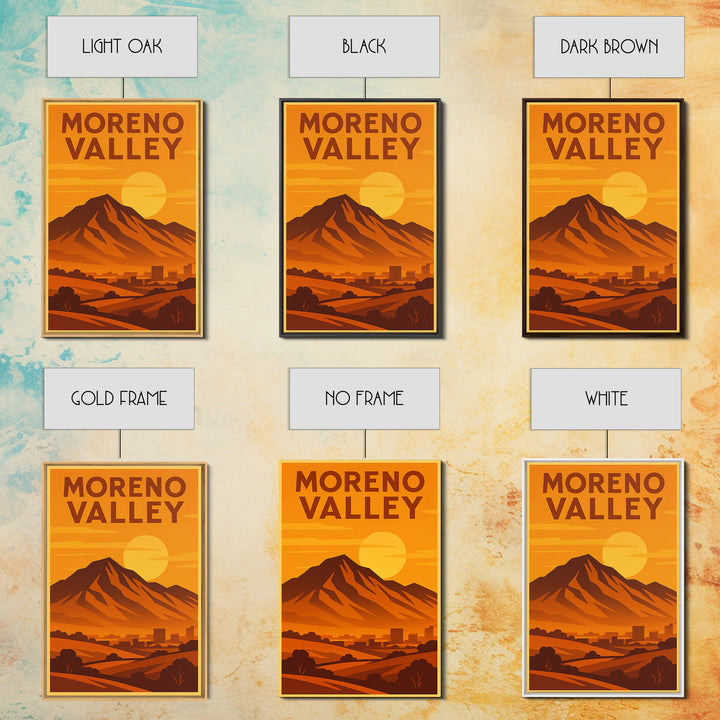 Moreno Valley California Travel Poster, Canvas Print, Gold Art Deco Poster Art, Moreno Valley Travel Art, Travel Poster Set, Wall Decor