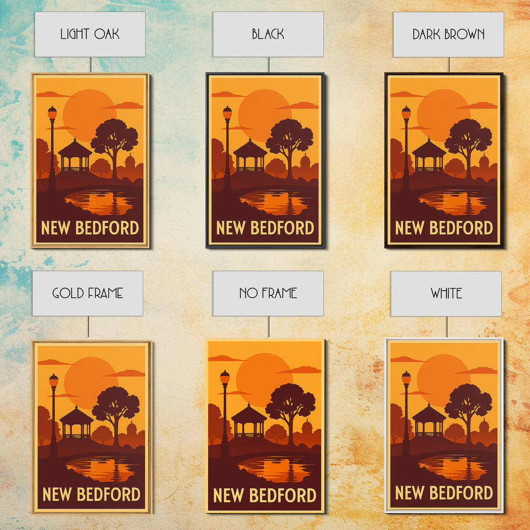 New Bedford Travel Poster, Canvas Print, Vintage Deco Wall Art, New Bedford Art Print, Mid Century Wall Art, Retro Travel Print