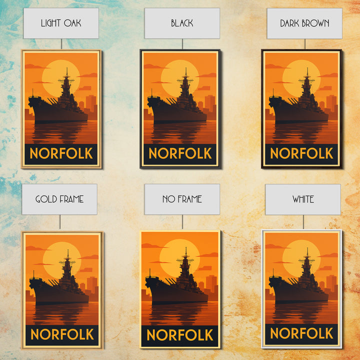 Norfolk Travel Poster, Framed Canvas Print, Vintage Deco Wall Art, Norfolk City Art, Retro Travel Print, Vintage Travel Art, Travel Print