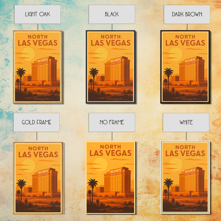 North Las Vegas Nevada Travel Poster, Canvas Print, Vintage Deco Wall Art, North Las Vegas Wall Art, Travel Art Print, Fine Art Print