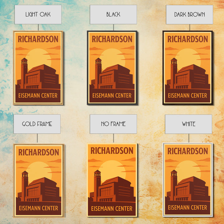 Richardson Texas Travel Poster, Canvas Print, Vintage Deco Wall Art, Richardson City Art, Gift For Travelers, Travel Print, Poster Art