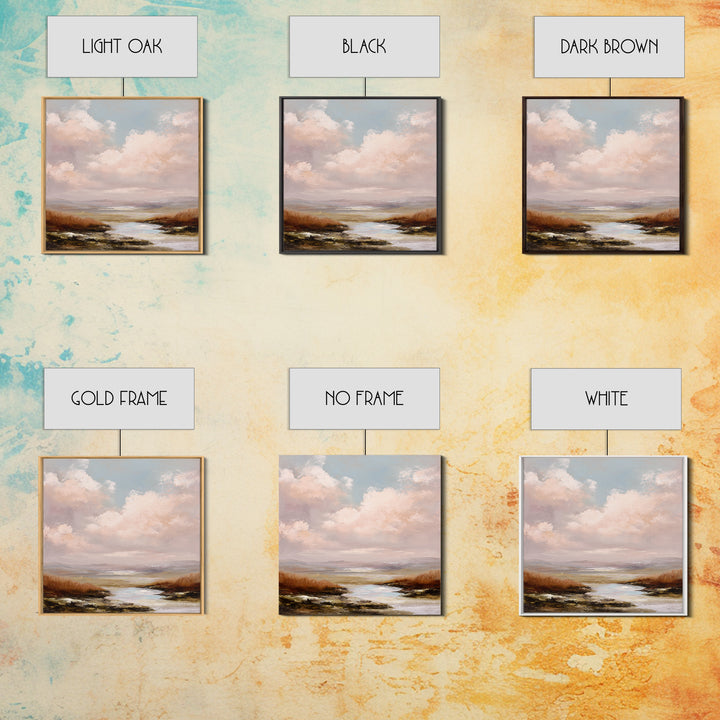 Romantic Cloudscape in Blush and Ivory Canvas Print, Guest Bedroom Art, Set of 3 Wall Art, Bedroom Decor, Fine Art, Guest, GBA-1x1-35