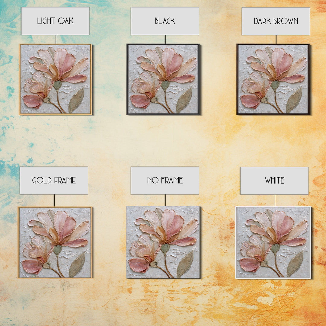 Gentle Botanical Line Drawing Trio Framed Canvas Print, Guest Bedroom Art, Bedroom Wall Art, Bedroom Decor, Watercolor Art, GBA-1x1-6