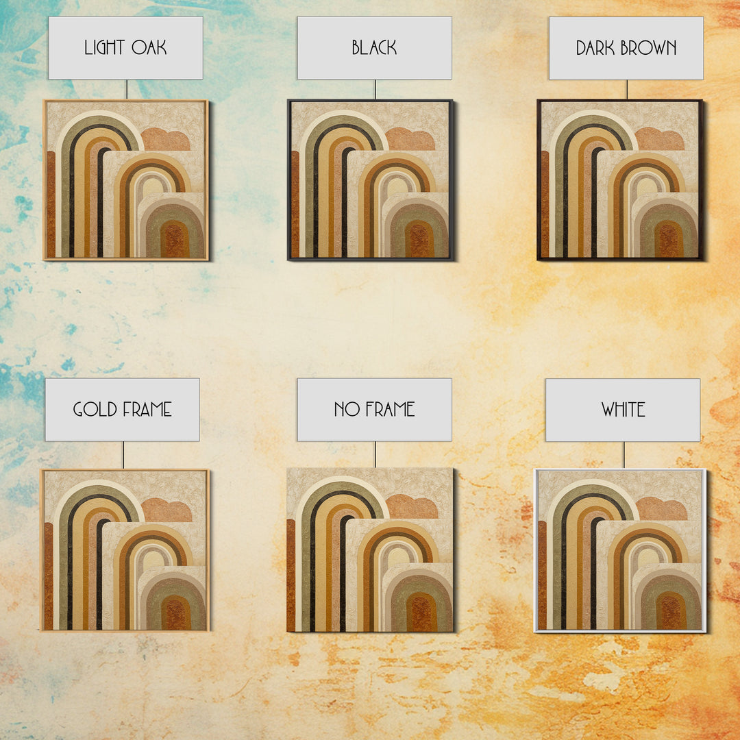 Warm Abstract Arches Canvas Print, Guest Bedroom Art, Modern Decor, Bedroom Decor, Abstract Art, Guest, Home Decor, Poster, GBA-1x1-75
