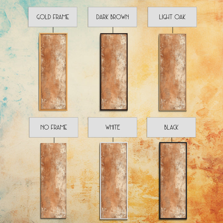 Warm Terracotta Shapes Canvas Print, Guest Bedroom Art, Bedroom Wall Art, Bedroom Decor, Abstract Art, Guest, Neutral Decor, GBA-1x3-10