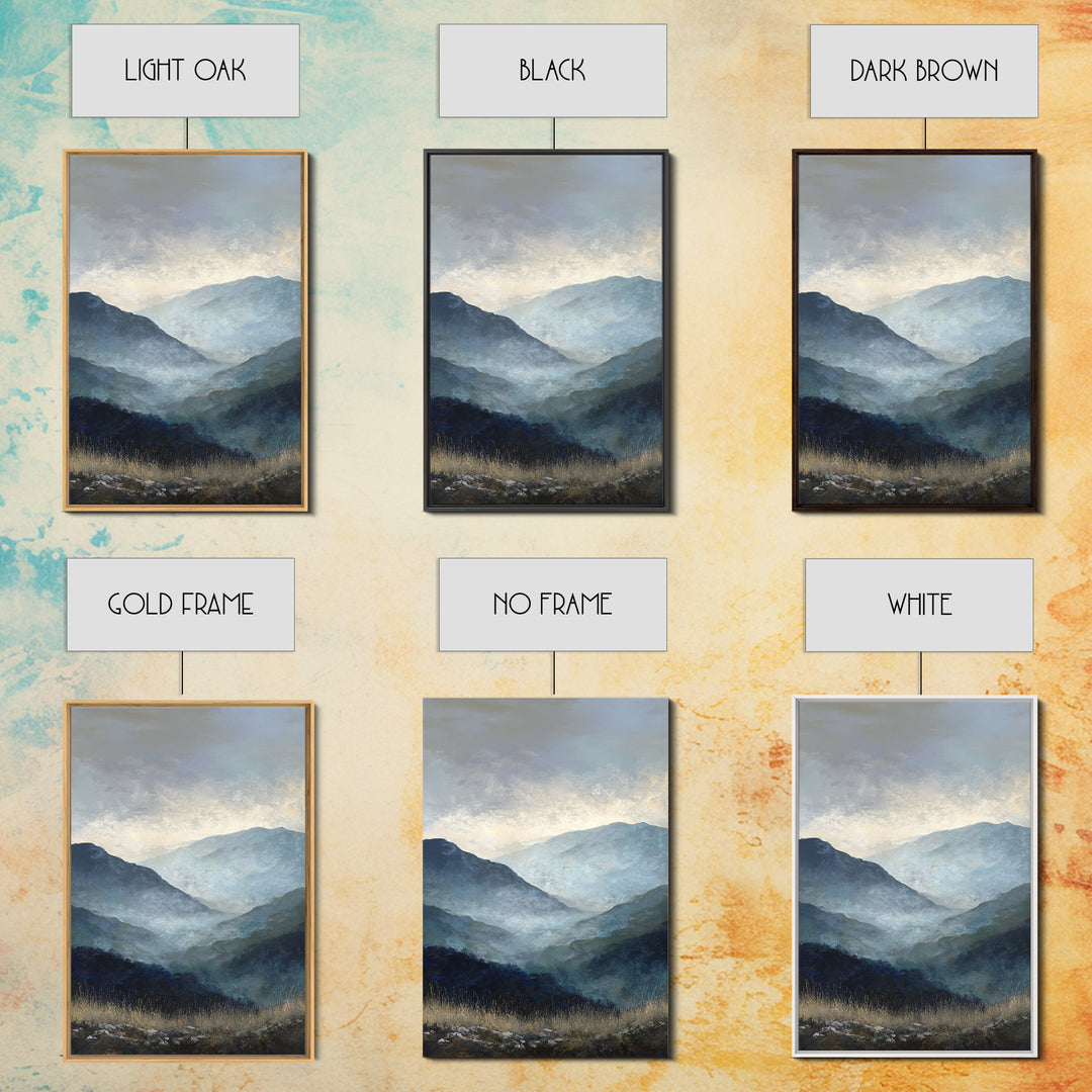 Soft Mountain Horizon Canvas Print, Guest Bedroom Art, Gallery Decor, Bedroom Decor, Oil Painting, Guest, Contemporary Art, GBA-2x3-15