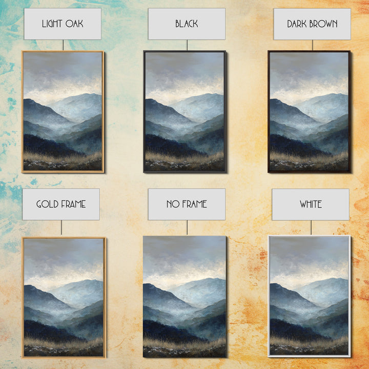 Soft Mountain Horizon Canvas Print, Guest Bedroom Art, Gallery Decor, Bedroom Decor, Oil Painting, Guest, Contemporary Art, GBA-2x3-15