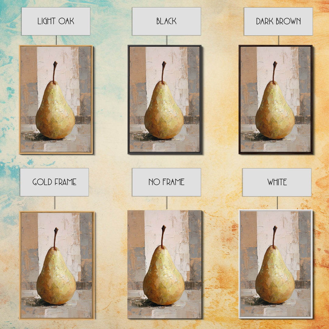 Classic Pear Still Life for Cozy Hospitality Framed Canvas Print, Guest Bedroom Art, Printable Art, Bedroom Decor, Guest, GBA-2x3-28