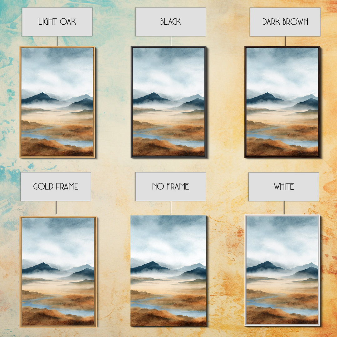 Soft Mountain Horizon Canvas Print, Guest Bedroom Art, Minimalist Decor, Bedroom Decor, Fine Art, Guest, Digital Print, GBA-2x3-39