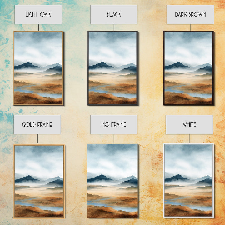 Soft Mountain Horizon Canvas Print, Guest Bedroom Art, Minimalist Decor, Bedroom Decor, Fine Art, Guest, Digital Print, GBA-2x3-39