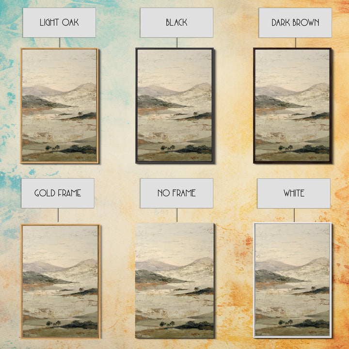 Gentle Rain over Distant Hills Framed Canvas Print, Guest Bedroom Art, Neutral Decor, Bedroom Decor, Abstract Art, Guest, GBA-2x3-56
