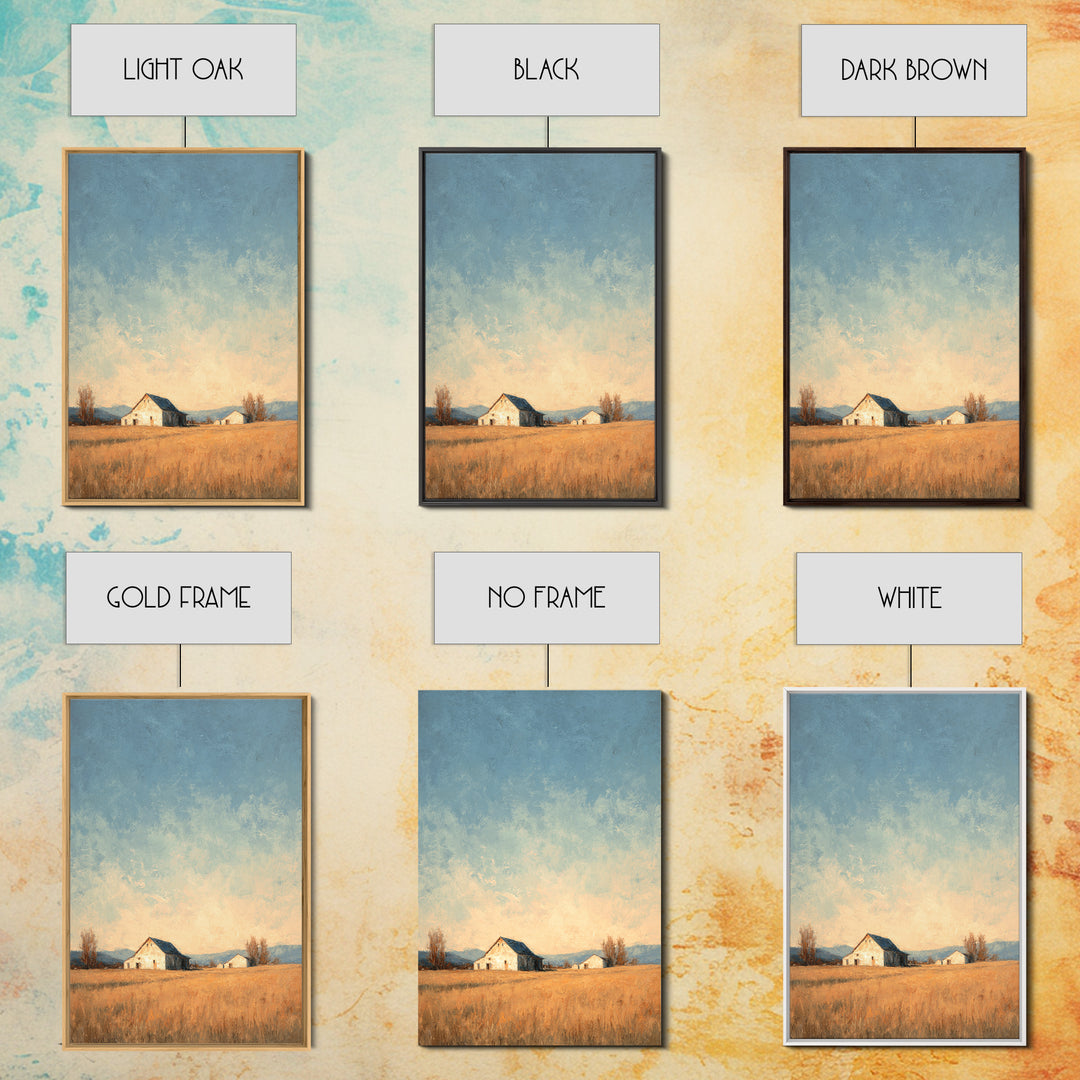 Quiet Horse Pasture at Sunset Canvas Print, Guest Bedroom Art, New Home Gift, Bedroom Decor, Guest, Minimalist Wall Art, GBA-2x3-77