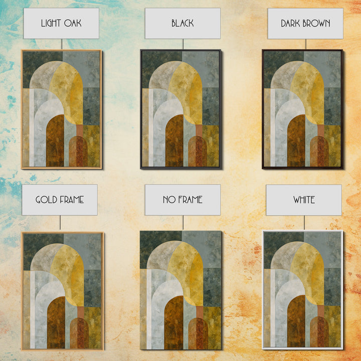 Warm Abstract Arches Framed Canvas Print, Guest Bedroom Art, Farmhouse Decor, Bedroom Decor, Fine Art, Guest, Trendy Wall Art, GBA-2x3-83