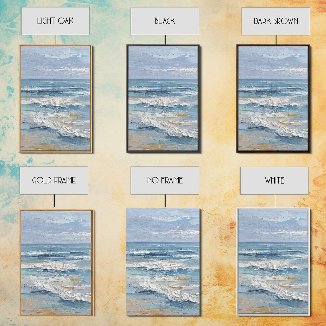 Coastal Dunes in Pale Blue and Sand Framed Canvas Print, Guest Bedroom Art, Farmhouse Decor, Bedroom Decor, Fine Art, Guest, GBA-2x3-85