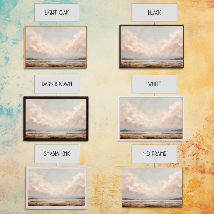 Romantic Cloudscape in Blush and Ivory Framed Canvas Print, Guest Bedroom Art, Neutral Decor, Bedroom Decor, Fine Art, Guest, GBA-3x2-39
