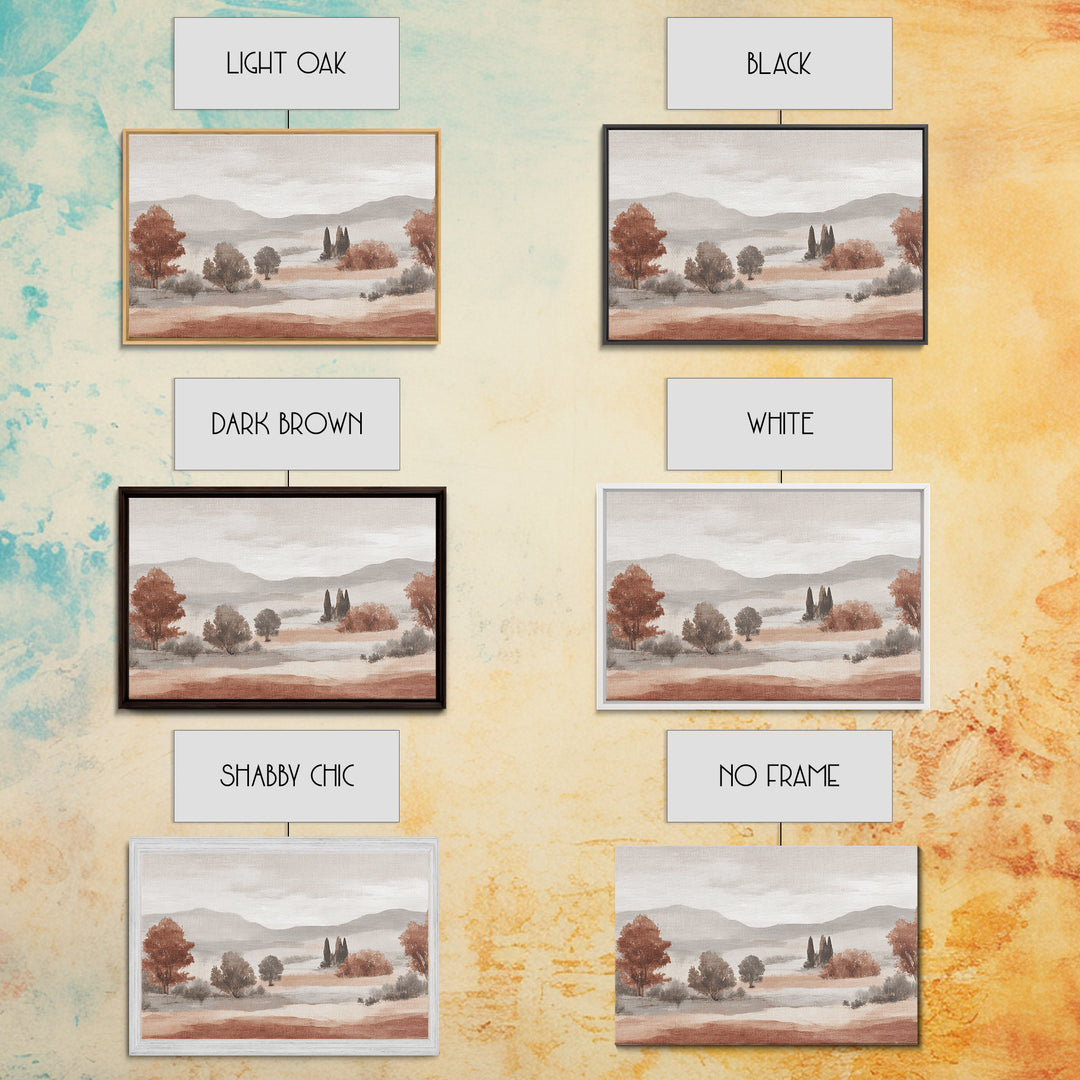 Warm Terracotta Shapes Framed Canvas Print, Guest Bedroom Art, Living Room Decor, Bedroom Decor, Guest, Farmhouse Wall Art, GBA-3x2-50