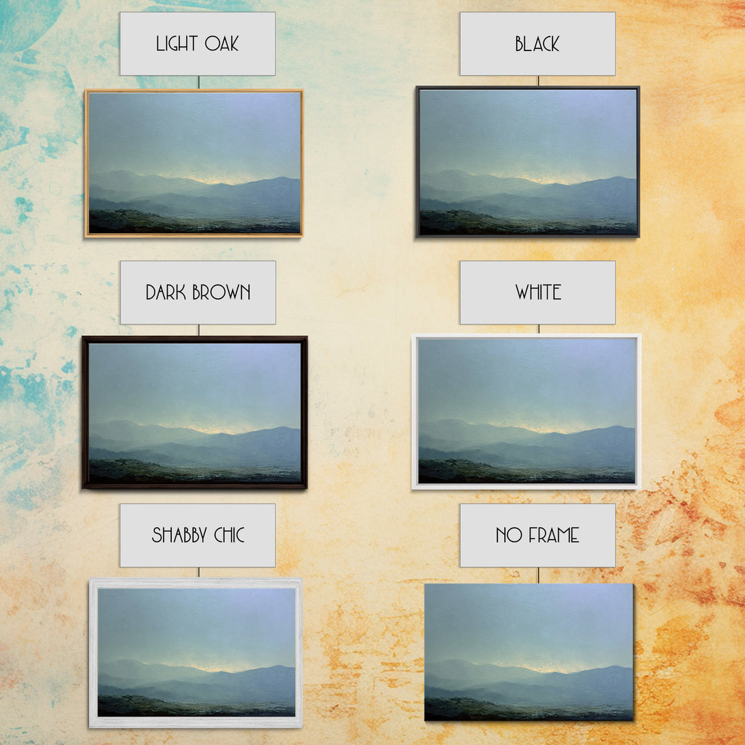 Soft Mountain Horizon Framed Canvas Print, Guest Bedroom Art, Art Print, Bedroom Decor, Fine Art, Guest, Home, GBA-3x2-59