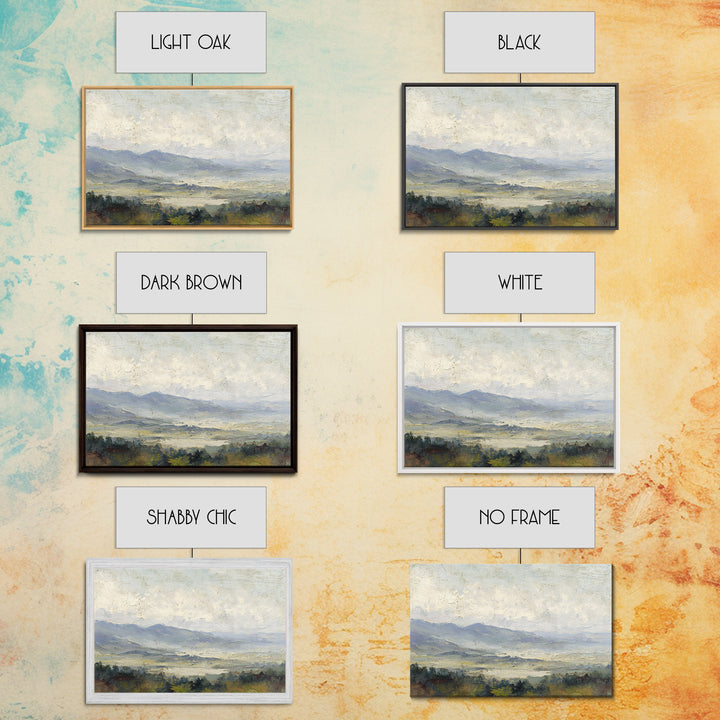 Gentle Rain over Distant Hills Canvas Print, Guest Bedroom Art, Farmhouse Wall Art, Bedroom Decor, Watercolor Art, Guest, GBA-3x2-76