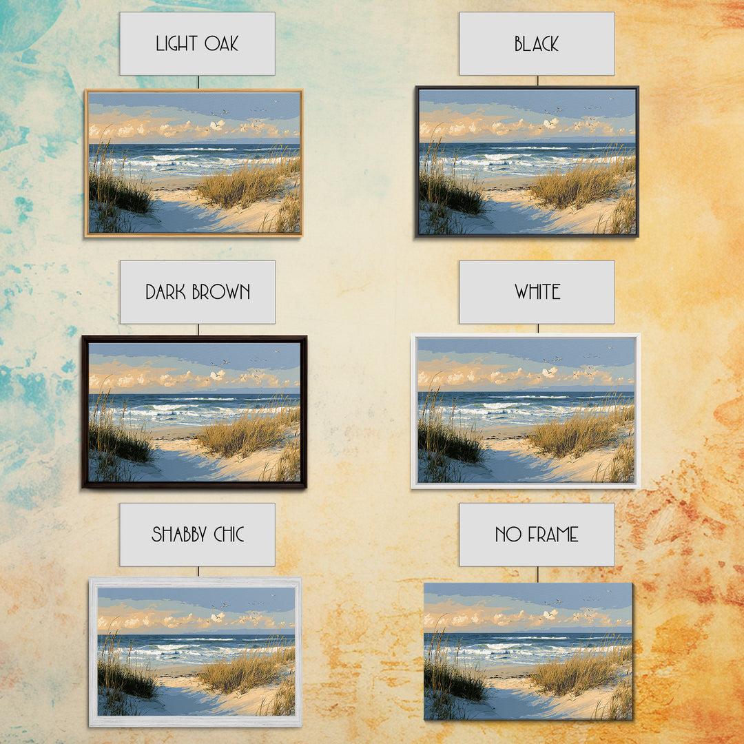Coastal Dunes in Pale Blue and Sand Framed Canvas Print, Guest Bedroom Art, Downloadable Prints, Bedroom Decor, Fine Art, Guest, GBA-3x2-81