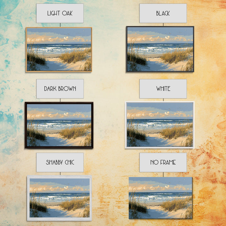 Coastal Dunes in Pale Blue and Sand Framed Canvas Print, Guest Bedroom Art, Downloadable Prints, Bedroom Decor, Fine Art, Guest, GBA-3x2-81