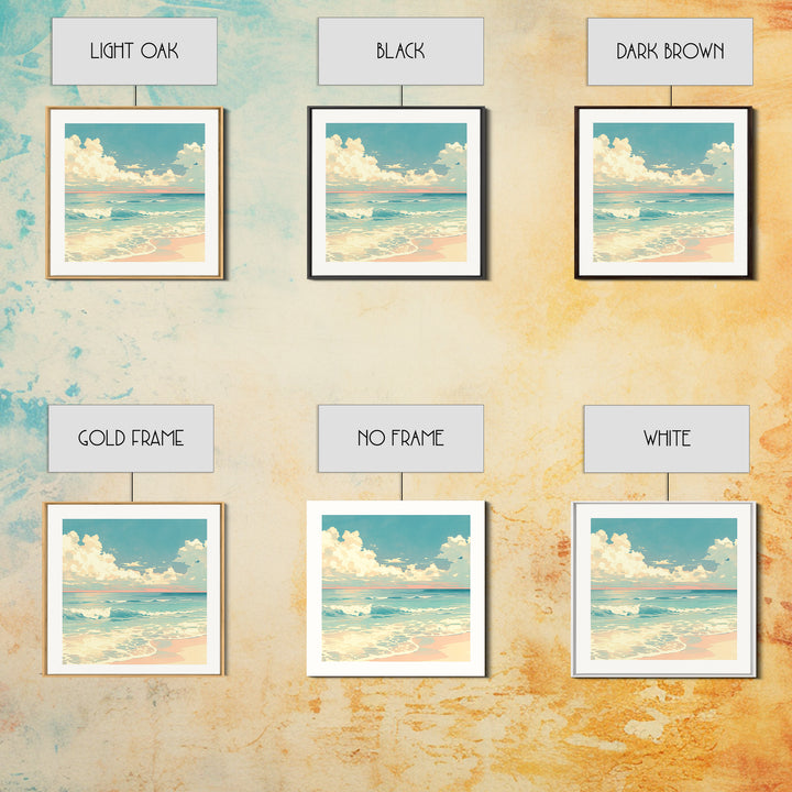 Coastal Water Study Canvas Print, General Fine Art, Poster, Living Room Decor, Fine Art, Wall Art Prints, Mid Century Modern, GEN-1x1-77