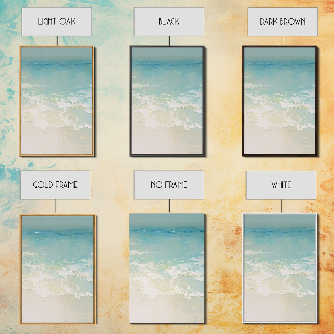 Coastal Water Study Framed Canvas Print, General Fine Art, Art Print, Living Room Decor, Fine Art, Original Art, GEN-2x3-13