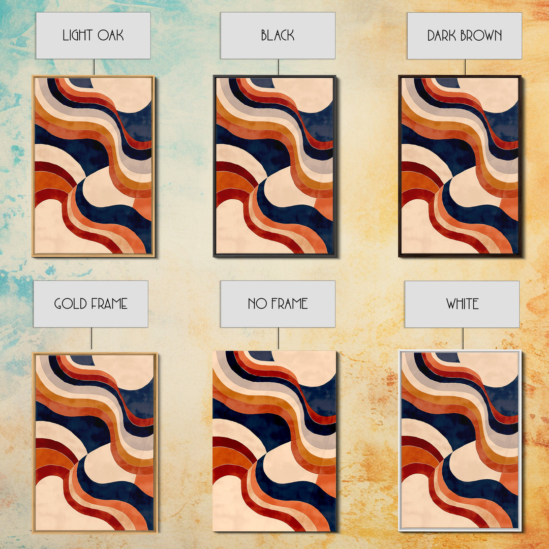 Warm Terracotta Abstract Canvas Print, General Fine Art, Wall Art, Living Room Decor, Abstract Art, Printable, GEN-2x3-14