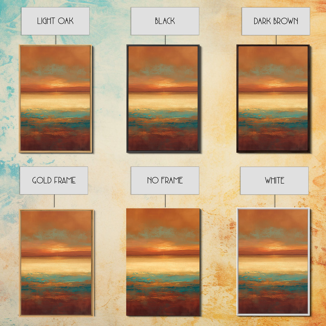 Serene Desert Horizon Framed Canvas Print, General Fine Art, Digital Prints, Living Room Decor, Oil Painting, GEN-2x3-25