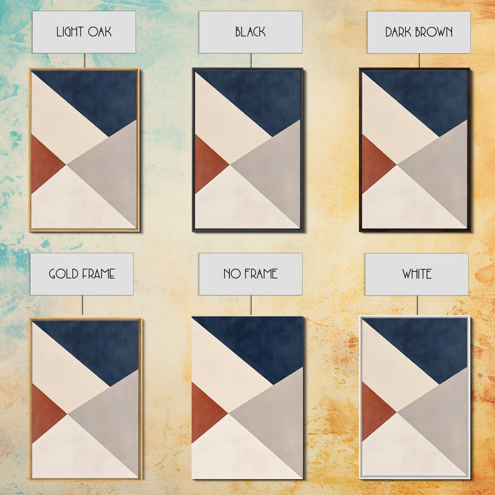 Modern Geometric Composition Framed Canvas Print, General Fine Art, Home Decor, Living Room Decor, Abstract Art, GEN-2x3-42