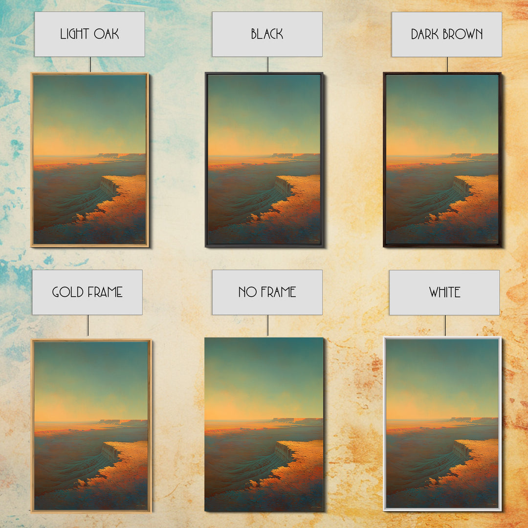 Serene Desert Horizon Canvas Print, General Fine Art, Printable Wall Art, Living Room Decor, Fine Art, Canvas Wall Art, GEN-2x3-49