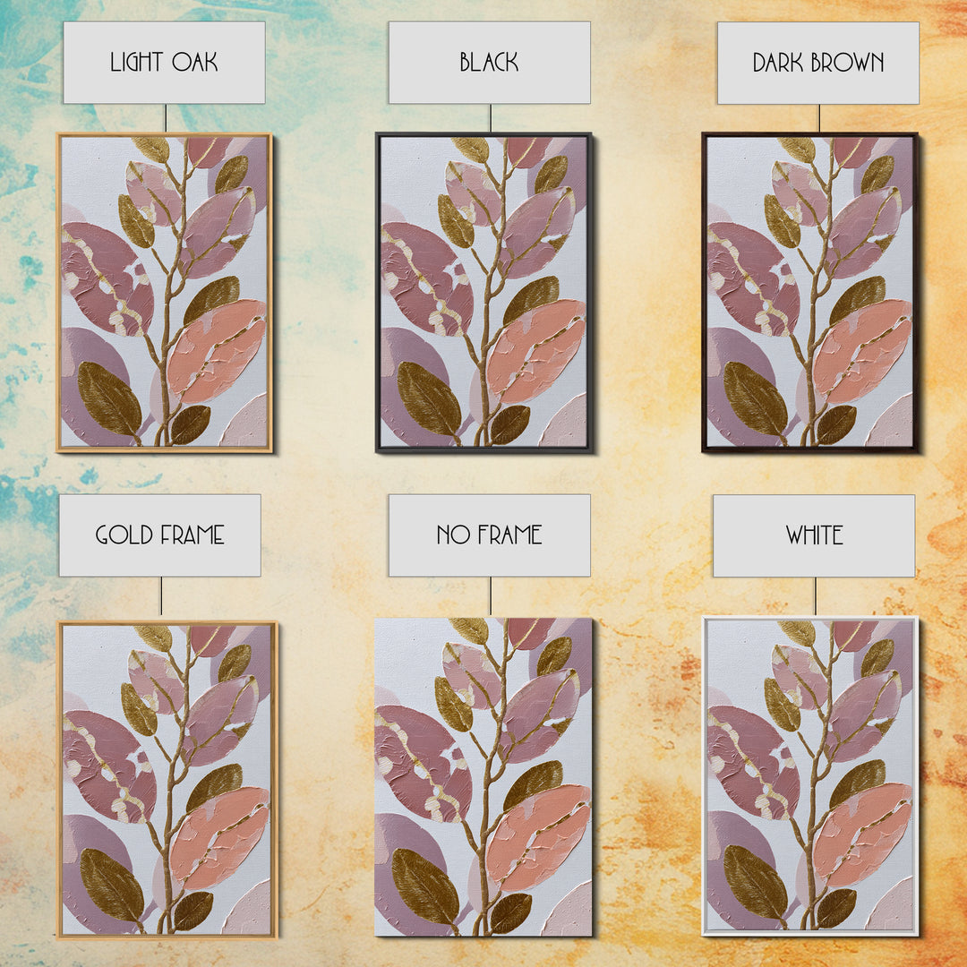 Botanical Silhouette Series Canvas Print, General Fine Art, Print, Living Room Decor, Watercolor Art, Art Deco, GEN-2x3-5