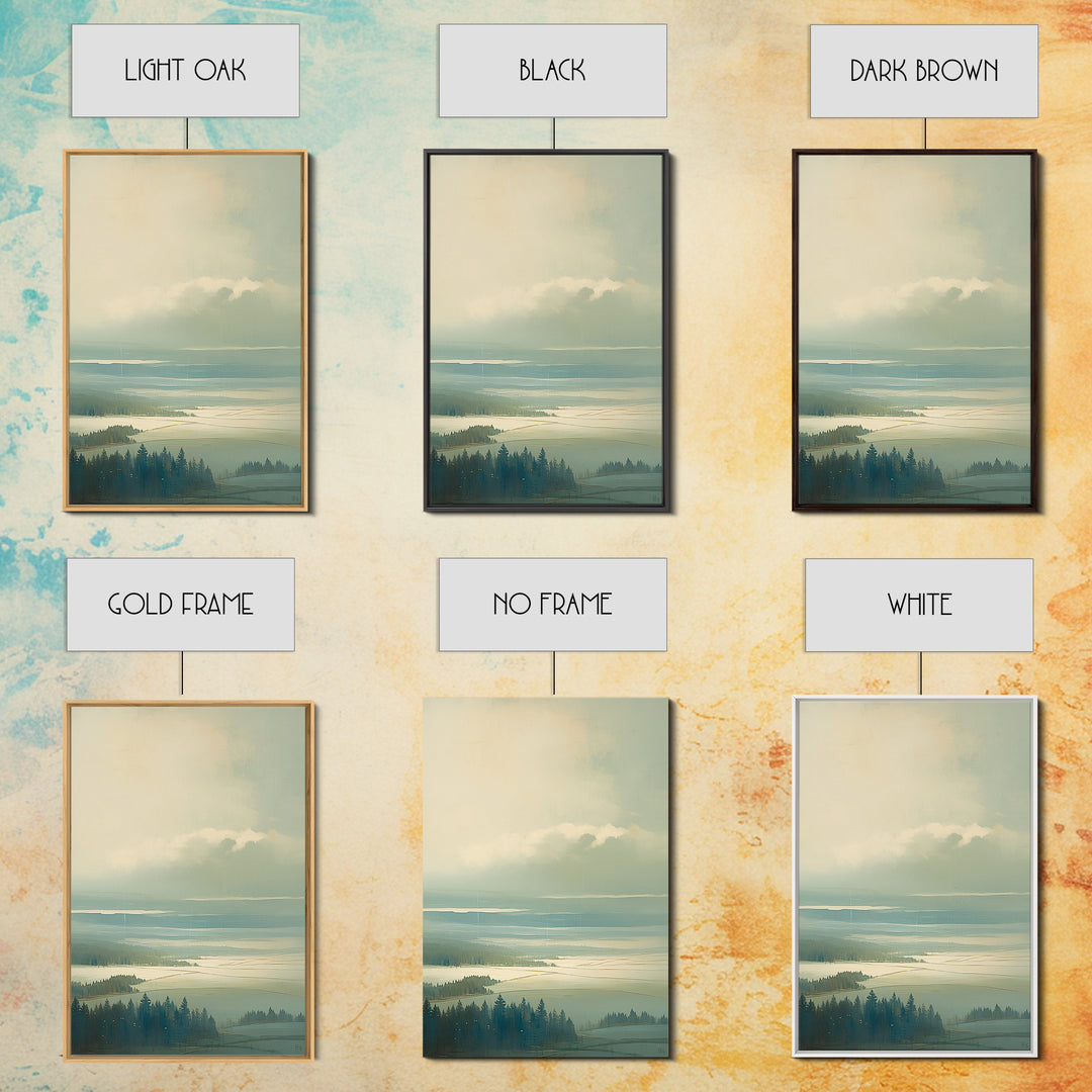 Quiet Abstract Landscape Canvas Print, General Fine Art, Art Deco, Living Room Decor, Fine Art, Fine Art Print, GEN-2x3-57