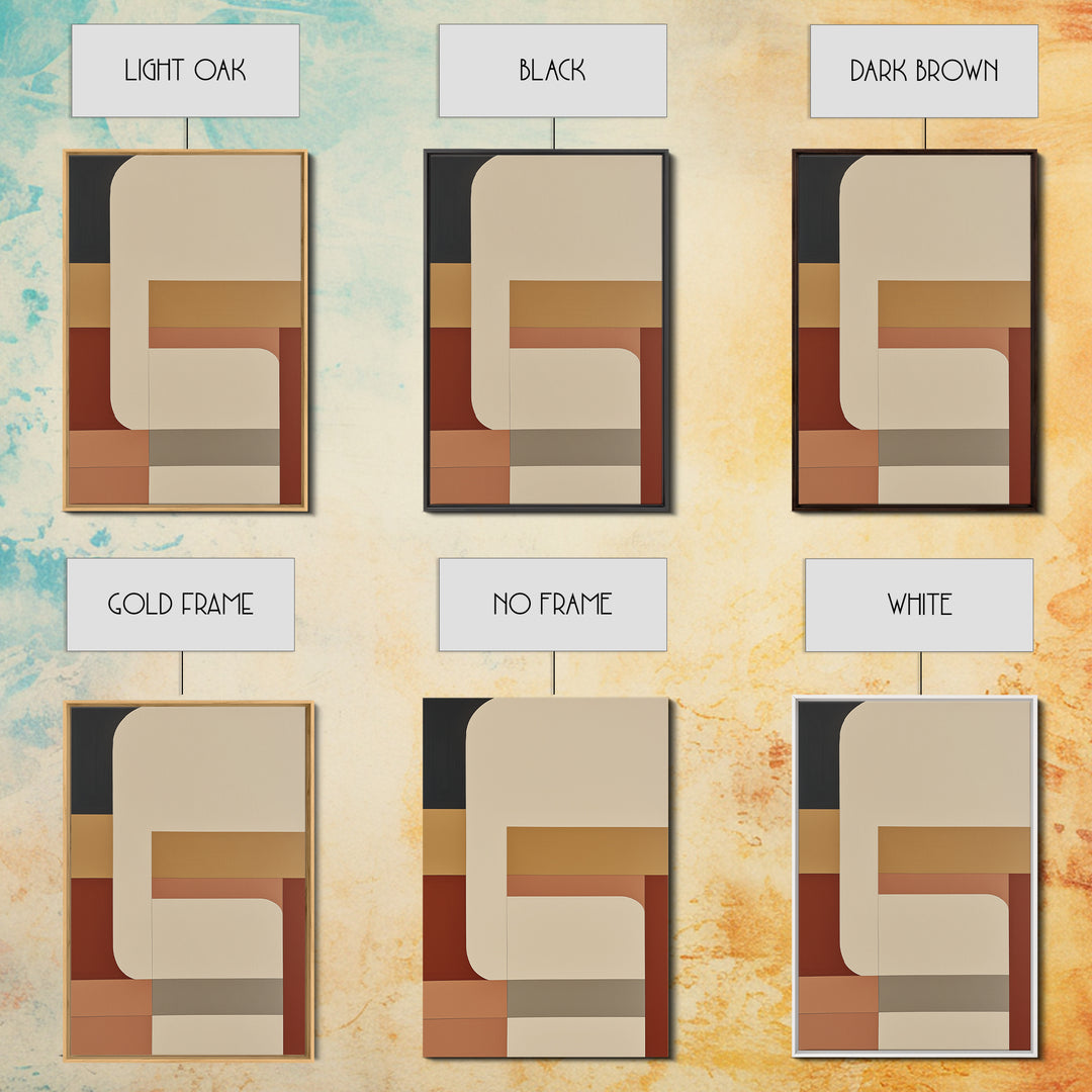 Modern Geometric Composition Canvas Print, General Fine Art, Decor, Living Room Decor, Fine Art, Digital Wall Art, GEN-2x3-66