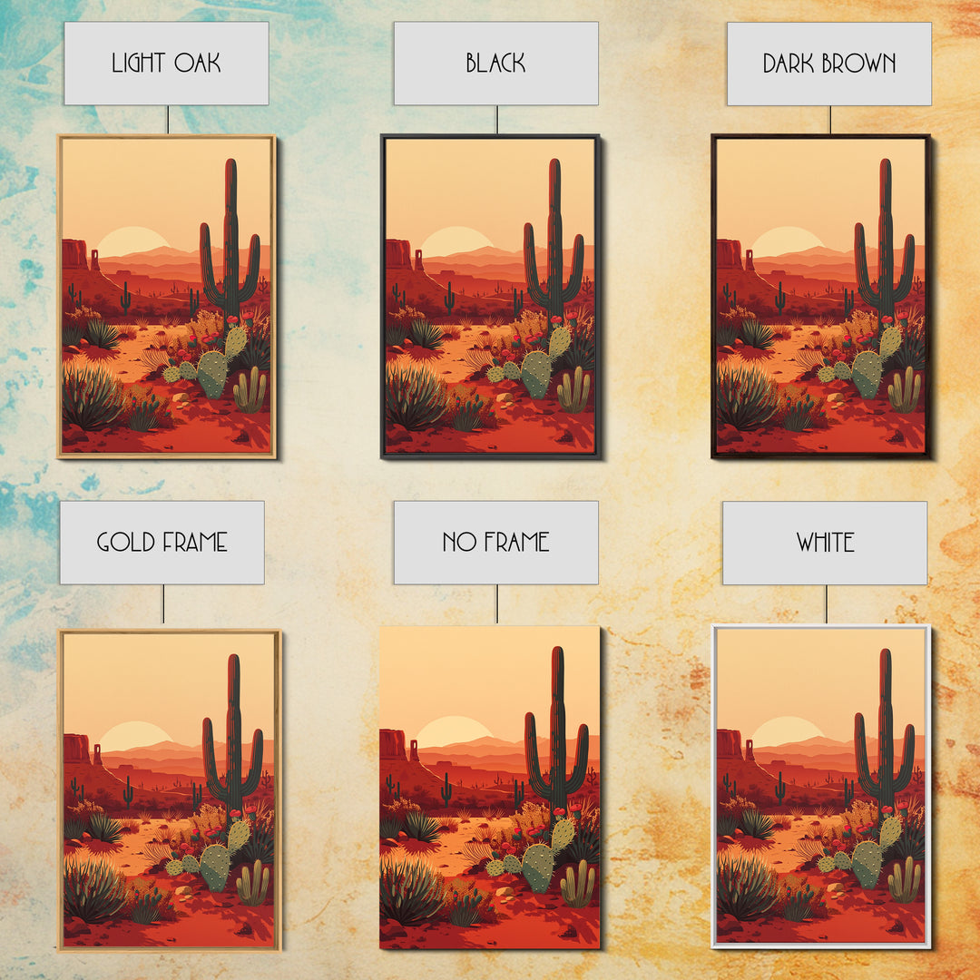 Serene Desert Horizon Framed Canvas Print, General Fine Art, Digital Wall Art, Living Room Decor, Fine Art, Neutral Decor, GEN-2x3-73