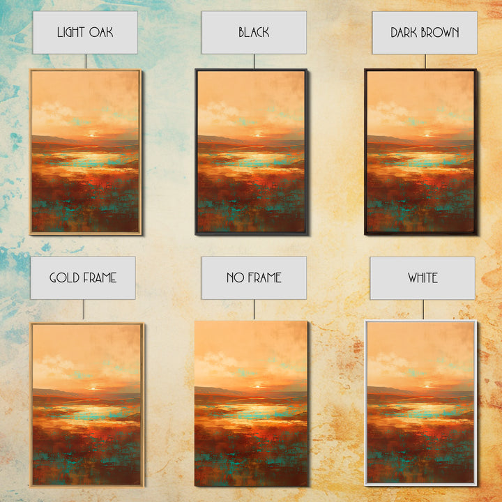 Serene Desert Horizon Framed Canvas Print, General Fine Art, Digital Wall Art, Living Room Decor, Fine Art, Neutral Decor, GEN-2x3-97