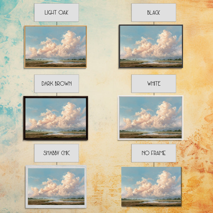 Romantic Cloudscape with Blush and Cream Tones Canvas Print, General Fine Art, Large Wall Art, Living Room Decor, GEN-3x2-70