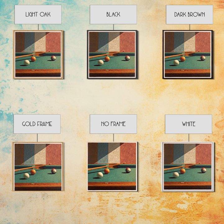 Pool Cue and Chalk on Green Felt Canvas Print, Game Room Art, Playroom Art, Game Room Decor, Fine Art, Play, Modern Decor, GRA-1x1-10